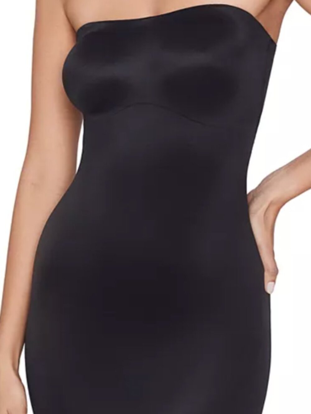 NWT Miraclesuit 2441 Women's Show Stopper Firm-Control Strapless Slip Black Med